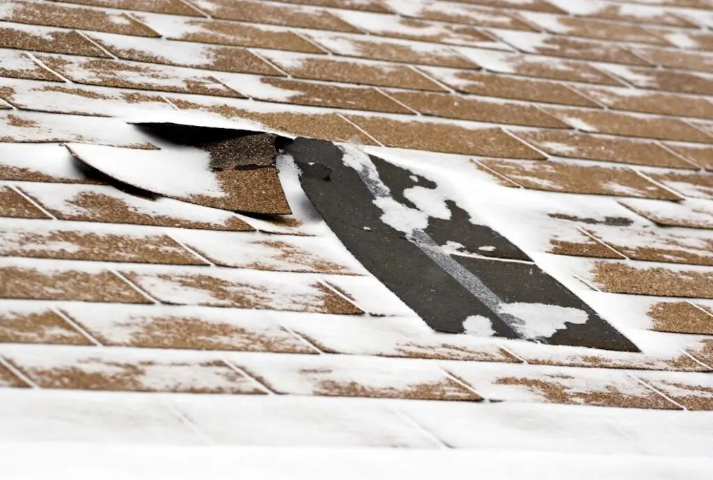 ice dam roof damage