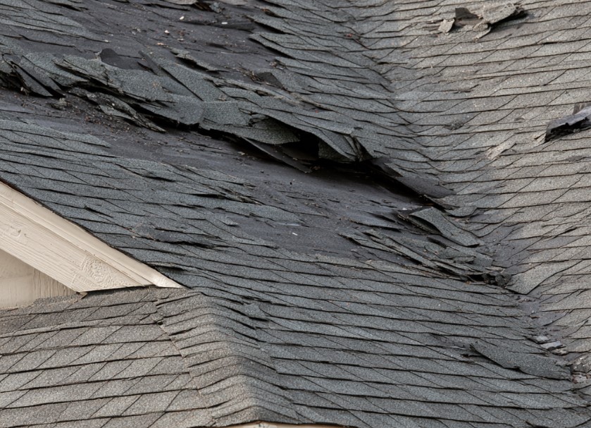 wind damage on roof